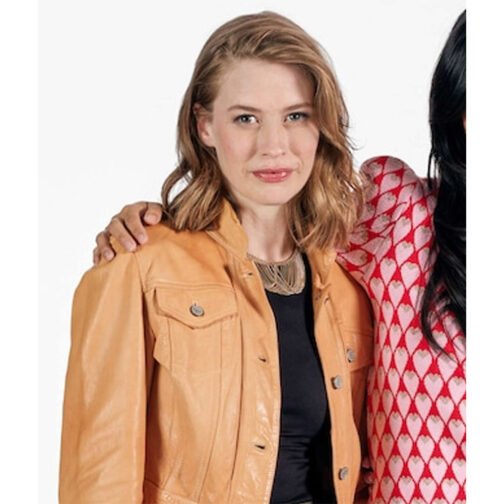 The Love Club Camille Stopps Leather Jacket - Image 3