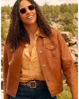 Kylie Bunbury Big Sky Season 3 Brown Leather Jacket