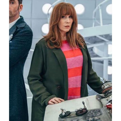 Doctor Who Catherine Tate Green Coat - Image 2