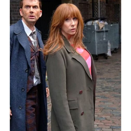 Doctor Who Catherine Tate Green Coat - Image 8
