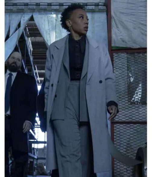 The Good Fight S06 Charmaine Bingwa White Trench Coat - Image 7