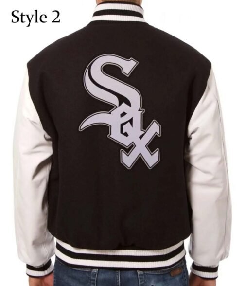 Chicago White Sox MLB Letterman Black and White Jacket - Image 4