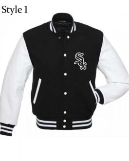 Chicago White Sox MLB Letterman Black and White Jacket