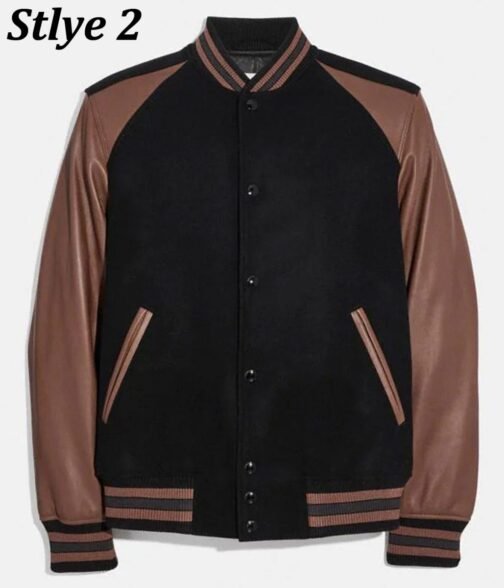 Varsity Icon Leather & Wool Jacket - Image 2