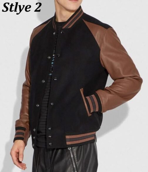 Varsity Icon Leather & Wool Jacket - Image 7