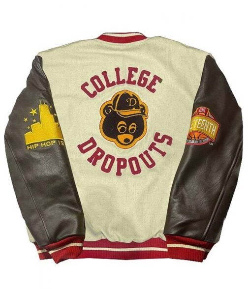 College Dropouts Hip Hop is Back 04 Letterman Jacket - Image 2