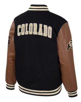 Colorado Buffaloes Navy and Brown Letterman Jacket