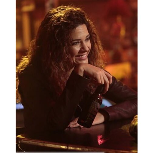 Constantine Angélica Celaya Burgundy Leather Jacket - Image 2