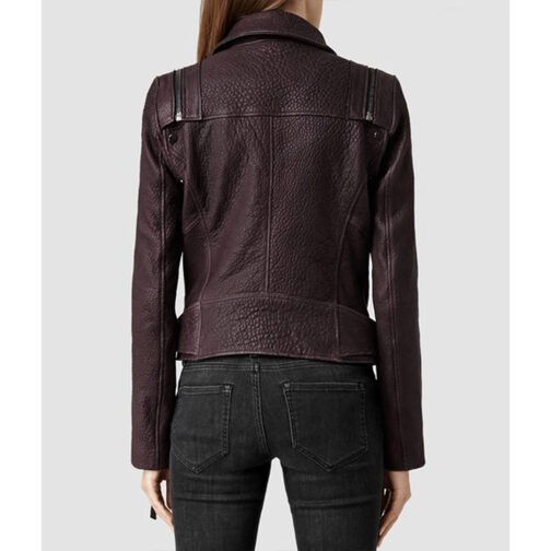 Constantine Angélica Celaya Burgundy Leather Jacket - Image 3