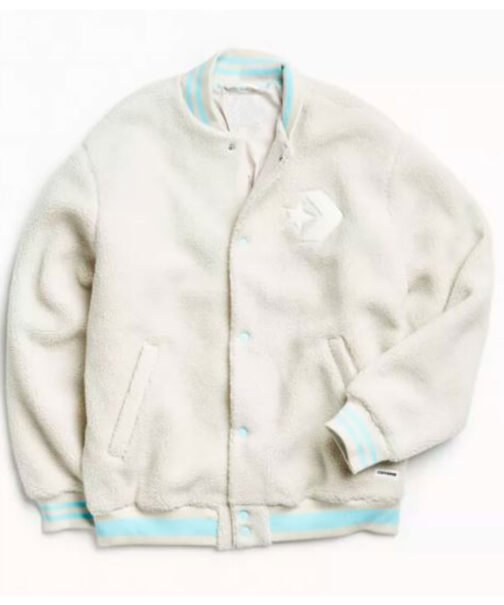 X Converse Golf Le Fleur Bomber Sherpa Jacket - Image 4