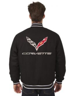 Corvette Varsity Wool Black Jacket