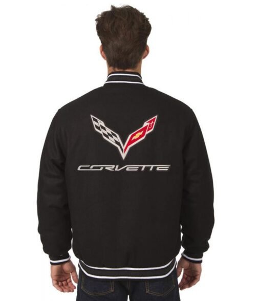 Corvette Varsity Wool Black Jacket - Image 2