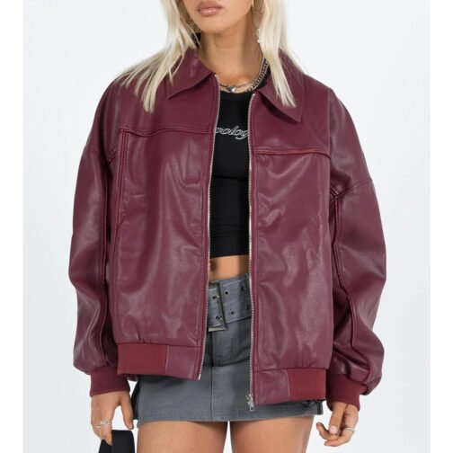 Daddy Issues Aimee Lou Wood Bomber Leather Jacket
