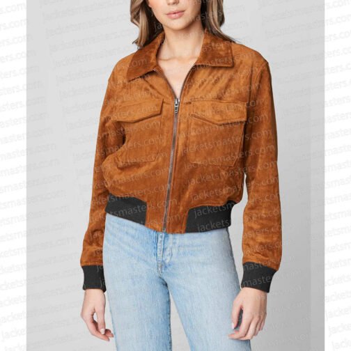 The Gray Man Ana De Armas Brown Cropped Jacket