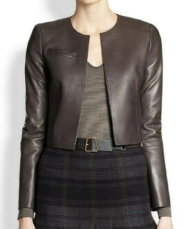 Bolero Dark Brown Leather Jacket