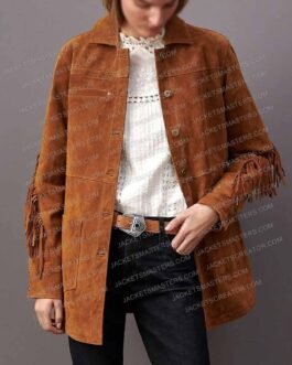 Day Shift Natasha Liu Bordizzo Fringe Suede Jacket