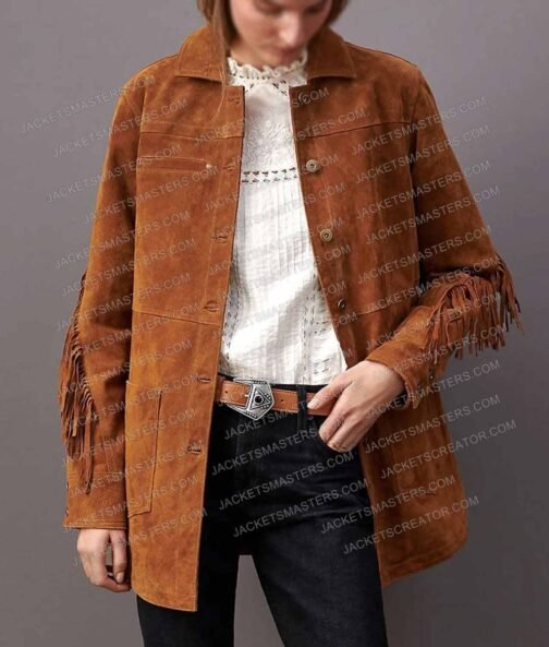 Day Shift Natasha Liu Bordizzo Fringe Suede Jacket