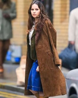 Felicity Jones Dead Shot Coat