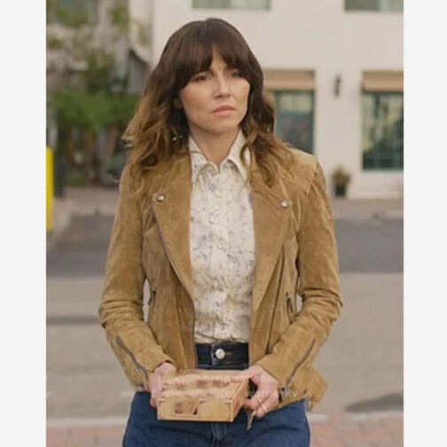 Dead To Me Linda Cardellini Suede Leather Jacket - Image 5