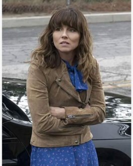 Dead To Me Linda Cardellini Suede Leather Jacket
