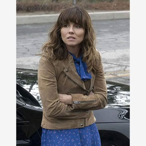 Dead To Me Linda Cardellini Suede Leather Jacket - Image 2