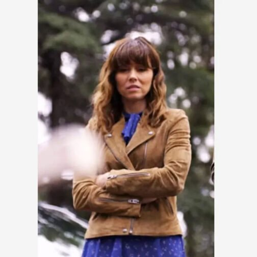 Dead To Me Linda Cardellini Suede Leather Jacket - Image 10