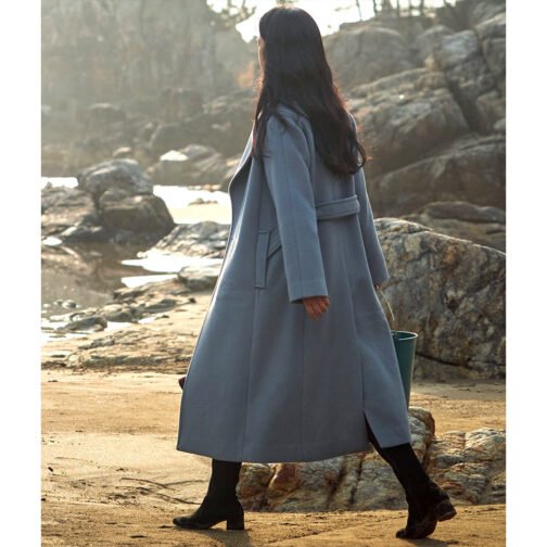 Tang Wei Decision to Leave Wool Light Blue Coat - Image 3