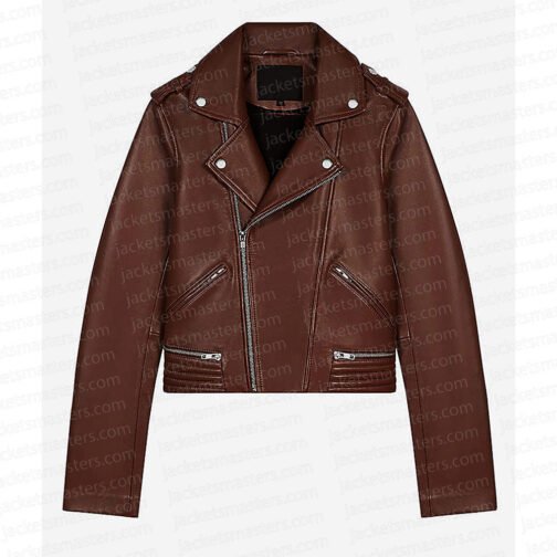 Fire Country Diane Farr Brown Leather Jacket - Image 4
