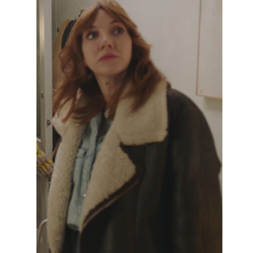 Motherland Diane Morgan Shearling Leather Jacket - Image 3
