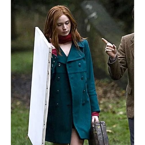 Doctor Who Season 5 Karen Gillan Aqua Coat - Image 7