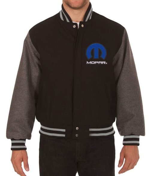 Varsity Dodge Mopar Wool Black and Grey Jacket