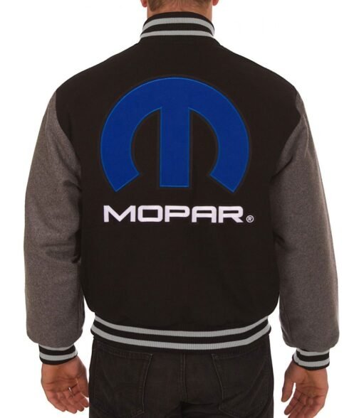 Varsity Dodge Mopar Wool Black and Grey Jacket - Image 2
