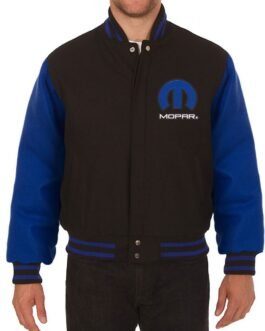 Varsity Dodge Mopar Embroidered Royal Blue and Black Jacket
