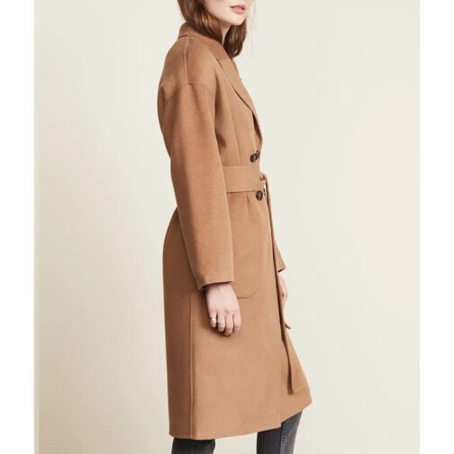 Dylan Brown Wool Coat - Image 5