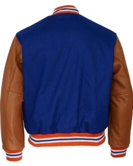 1988 Ebbets Field Flannels Blue and Brown Varsity Jacket