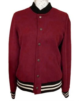 The Vampire Diaries S04 Nina Dobrev Burgundy Varsity Jacket