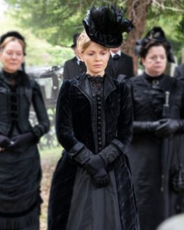 Kate Phillips Miss Scarlet and the Duke Black Velvet Coat