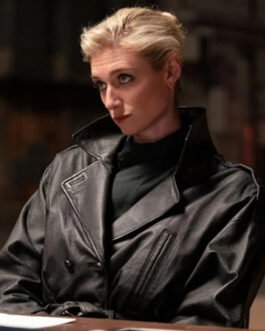 MaXXXine Elizabeth Debicki Trench Leather Coat