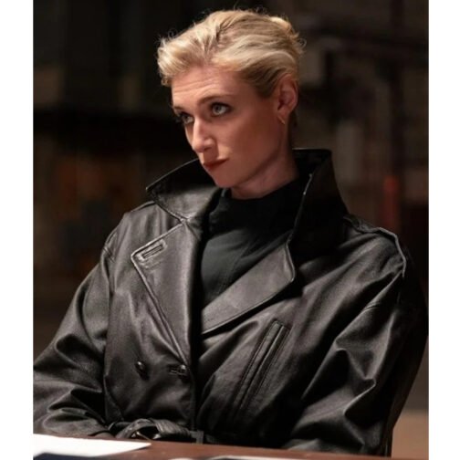 MaXXXine Elizabeth Debicki Trench Leather Coat