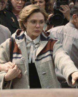 Elizabeth Olsen Love & Death Gray Coat