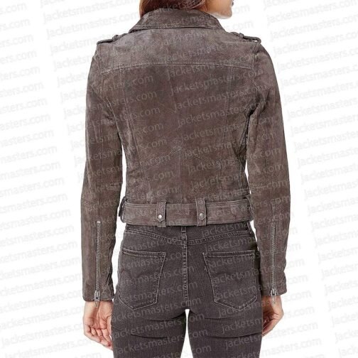 Superman and Lois Elizabeth Tulloch Brown Suede Jacket - Image 3