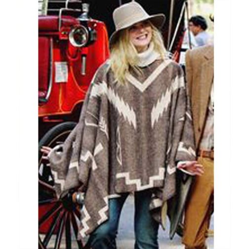 A Rainy Day in New York Elle Fanning Brown Poncho - Image 19