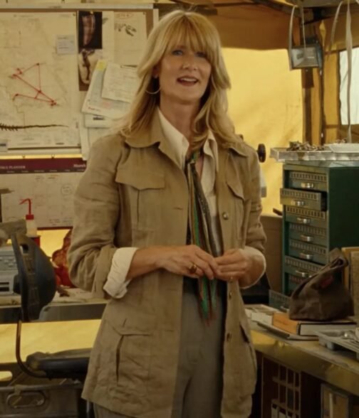 Laura Dern Jurassic World Dominion Brown Jacket - Image 5