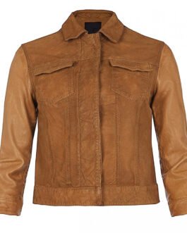 Star-Crossed Aimee Teegarden Brown Leather Jacket
