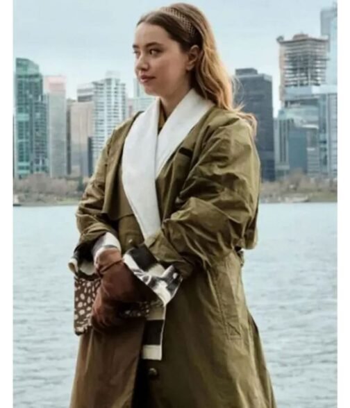 Fakes Emilija Baranac Green Cotton Coat - Image 2