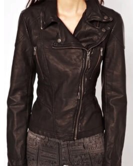 Pretty Little Liars S04 Shay Mitchell Brown Leather Jacket
