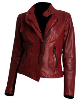 Pretty Little Liars S03 Shay Mitchell Burgundy Leather Jacket