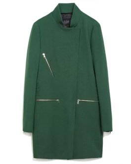 Bates Motel S03 Olivia Cooke Green Coat