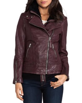 Once Upon a Time S04 Jennifer Morrison Burgundy Leather Jacket