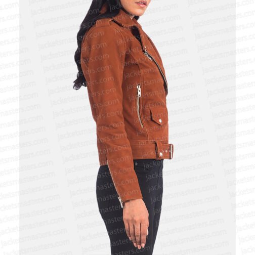Riverdale Season 6 Erinn Westbrook Brown Suede Jacket - Image 6